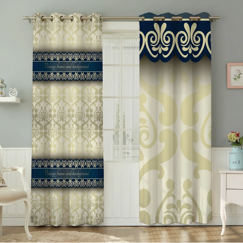 پرده نیروانا طرح سنتی   مدل هازان کد 4356سایز 140×280 سانتی متر