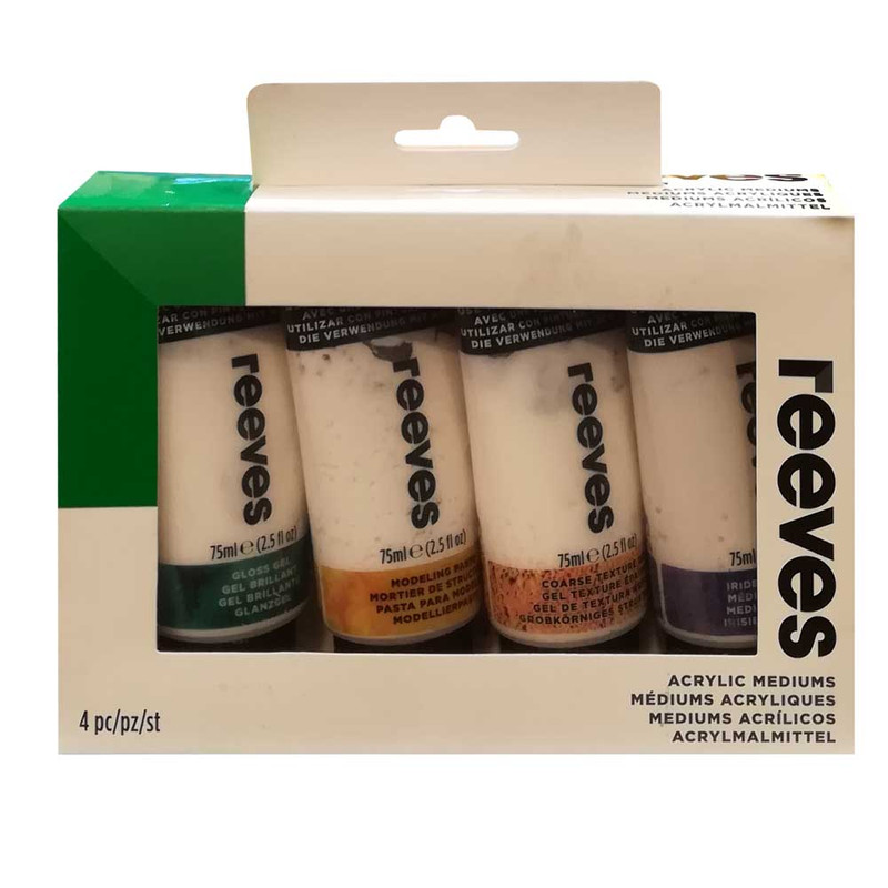 رنگ اکرلیک مدیوم ریوز مدل rvz-01 کد 153240 حجم 75 میلی لیتر بسته 4 عددی رنگ اکرلیک مدیوم ریوز مدل rvz-01 کد 153240 حجم 75 میلی لیتر بسته 4 عددی
