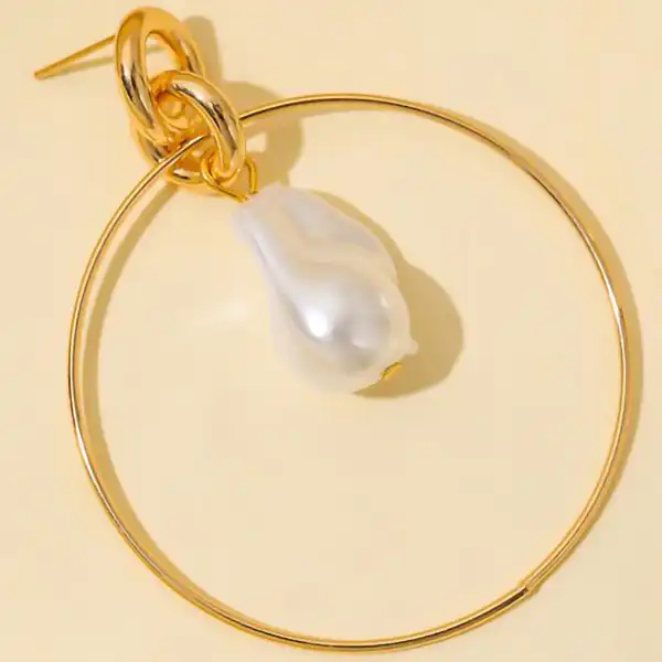 گوشواره زنانه مدل آویز مروارید کد 102030