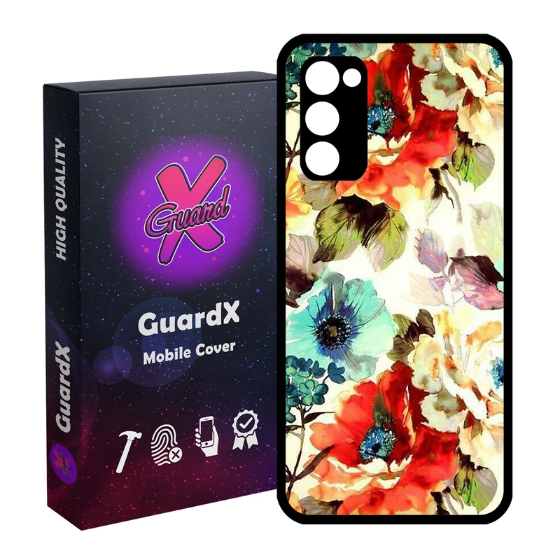 کاور گارد ایکس طرح گل مدل Glass10405 مناسب برای گوشی موبایل سامسونگ Galaxy S20 FE