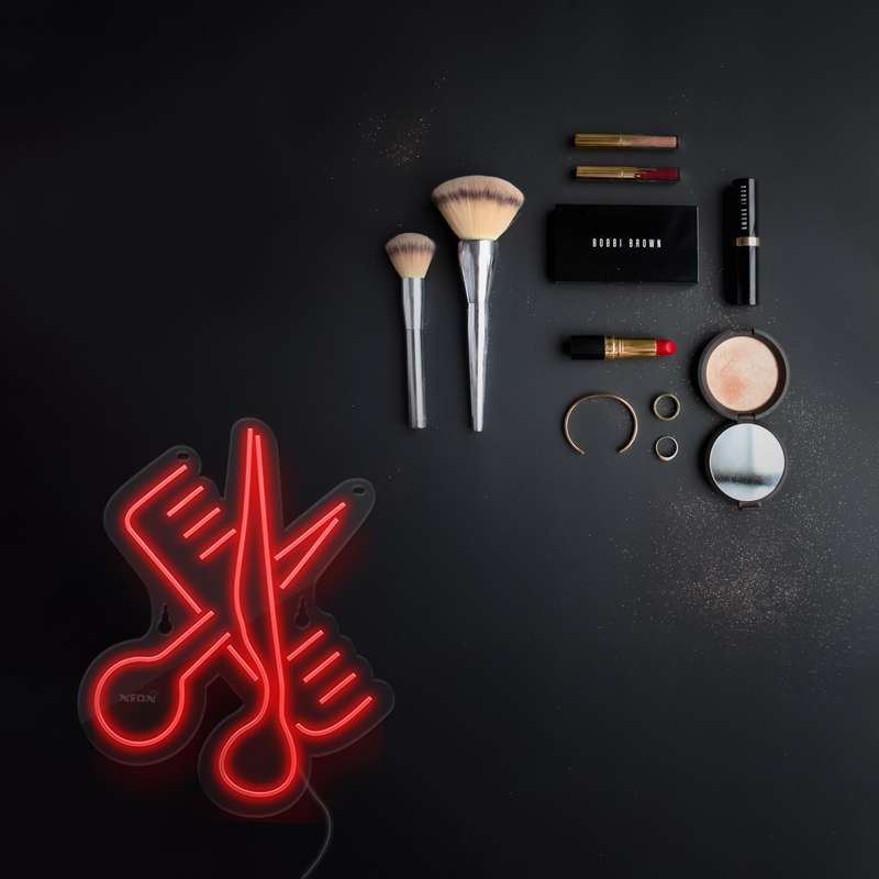 چراغ دیواری نئون دیزاین طرح Barber_RD