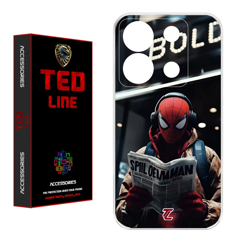کاور تدلاین طرح مرد عنکبوتی کد 1155 مناسب برای گوشی موبایل شیائومی Redmi Note 13 Pro 5G / Poco X6