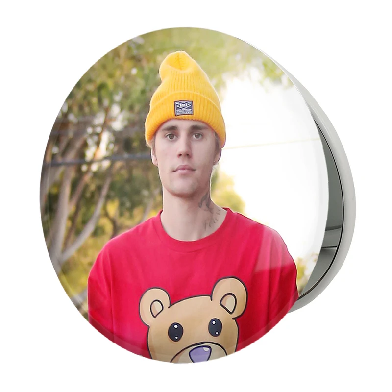 آینه جیبی خندالو طرح جاستین بیبر Justin Bieber مدل تاشو کد 19016 
