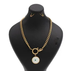 گردنبند دخترانه مدل چشم نظر گرد صدفی کد 2531