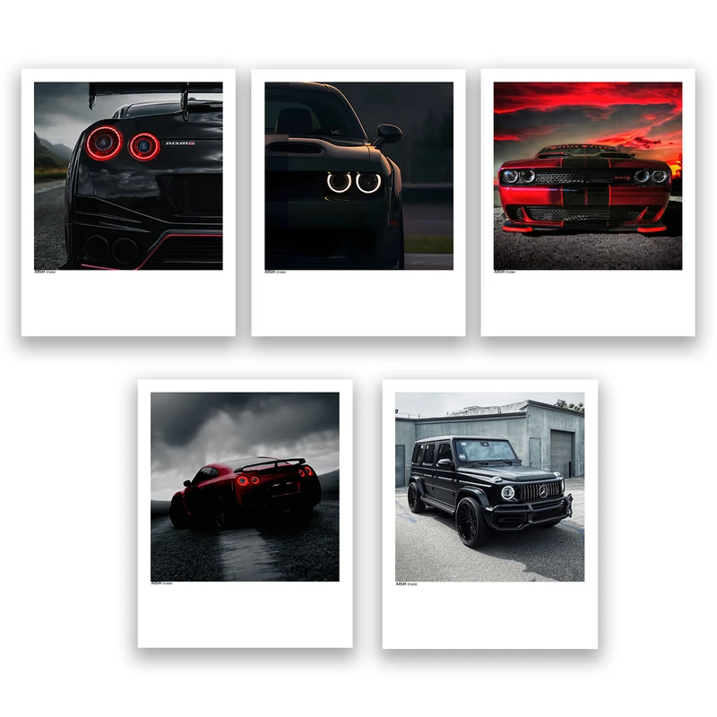 آویز تزیینی عرش مدل فانتزی ماشین اسپرت کد Asa872 مجموعه پنج عددی