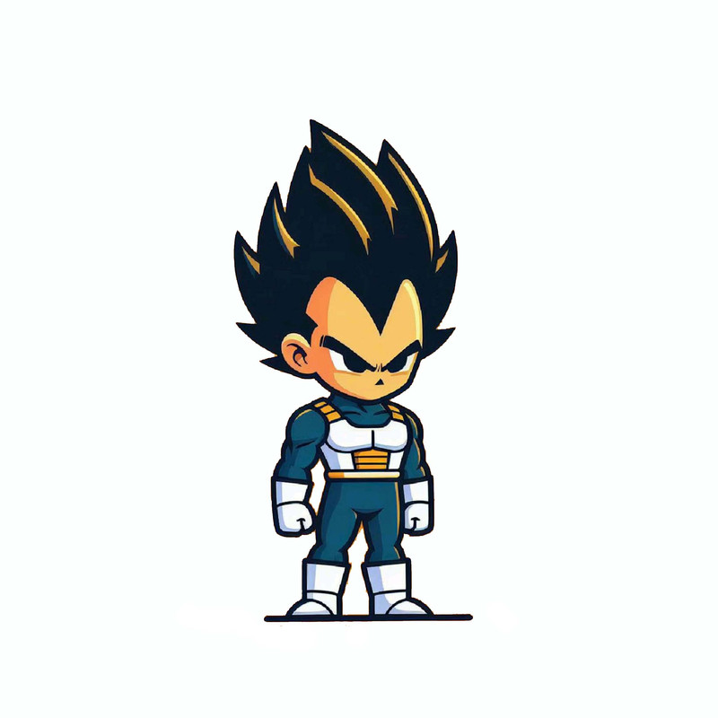 استیکر لپ تاپ و موبایل مدل انیمه طرح دراگون بال وجیتا Dragon ball Vegeta کد 3877