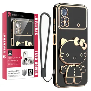 کاور اسپارتان مدل Kitty مناسب برای گوشی موبایل شیائومی Poco M4 Pro 4G به همراه بند نگهدارنده