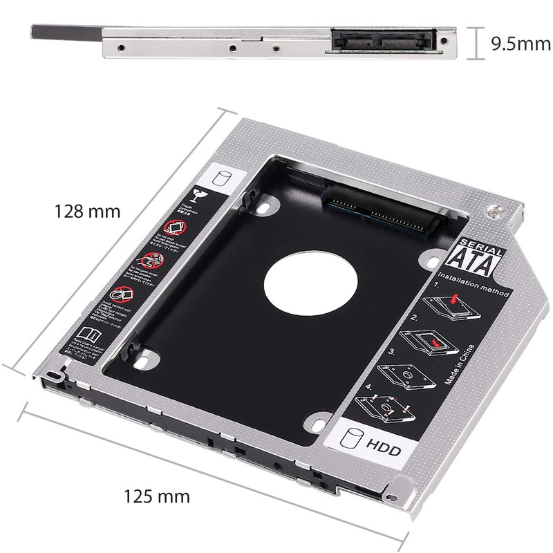 براکت هارد اینترنال اچ دی دی کدی مدل SLIM 9.5MM بسته 2 عددی