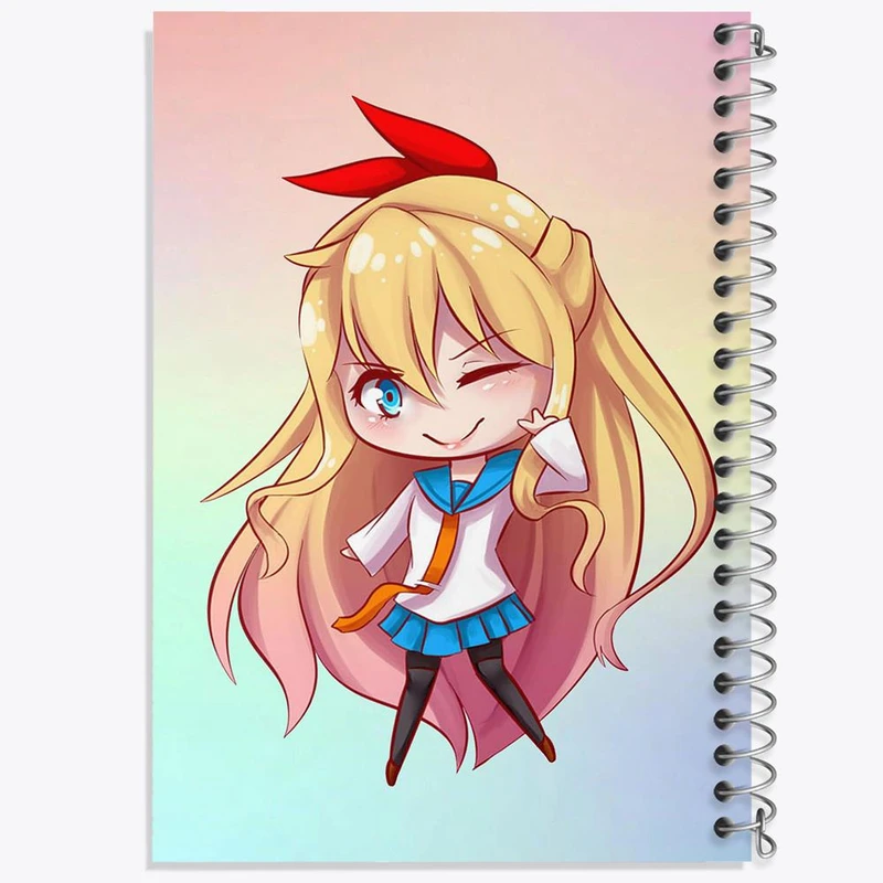 دفتر نقاشی 50 برگ خندالو مدل انیمه عشق دروغین کد 17139