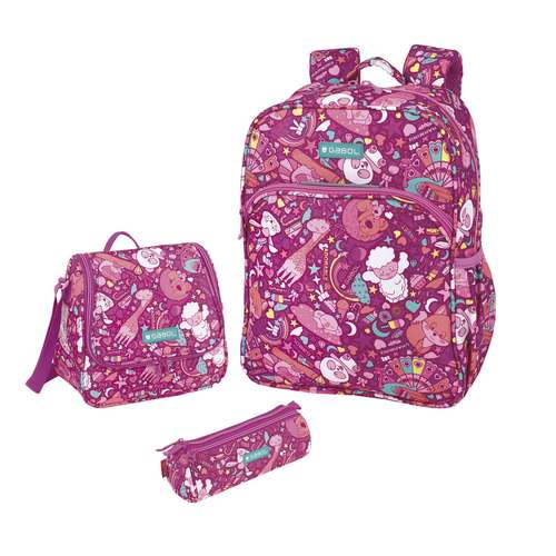 کوله پشتی گابل مدل Toy کد 29 به همراه جامدادی و کیف غذا