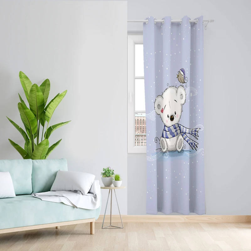  پرده مدل اتاق کودک مخمل پانچی کد 4825 سایز 140x200 سانتی متر