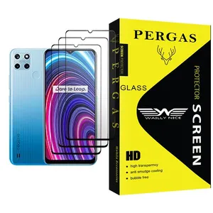 Waily Nice Pergas Glass MIX003 Screen Protector For Realme C25Y Pack Of 3