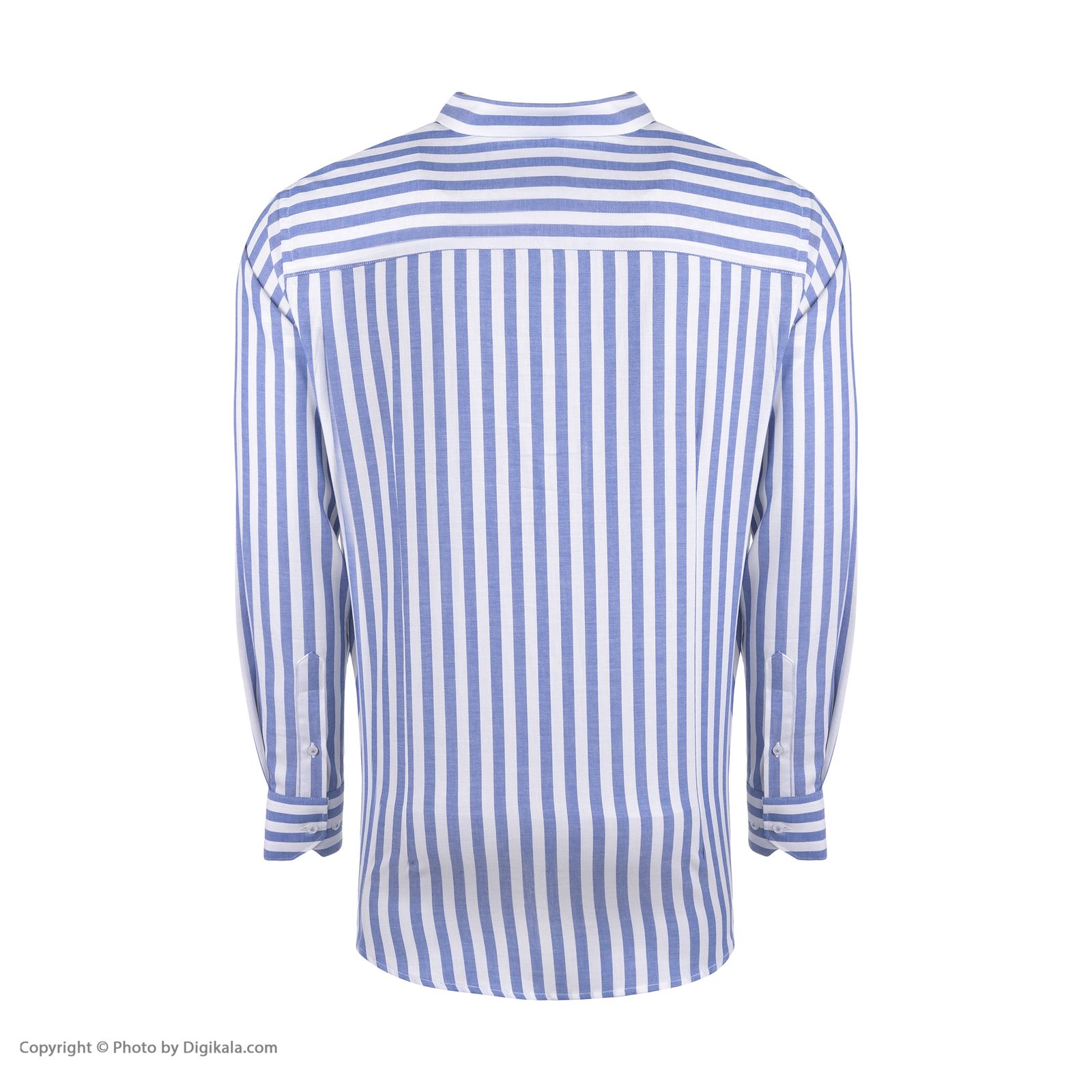 پیراهن آستین بلند مردانه ایکات مدل راه پهن درشت مدل PST1152327 رنگ آبی -  - 3
