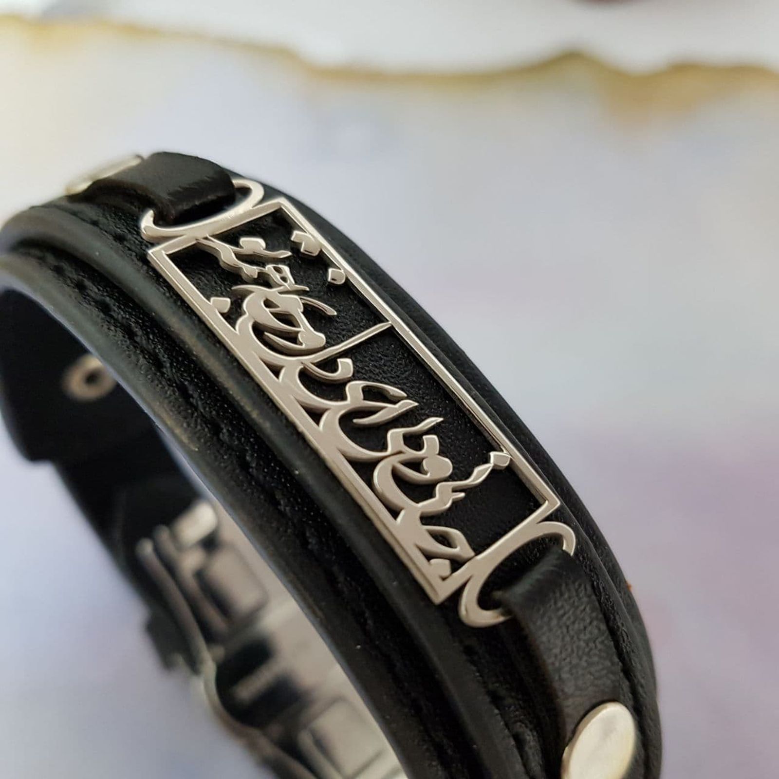 دستبند نقره ترمه ۱ طرح جانی و دلی ای دل و جانم همه تو کد 587 -  - 2