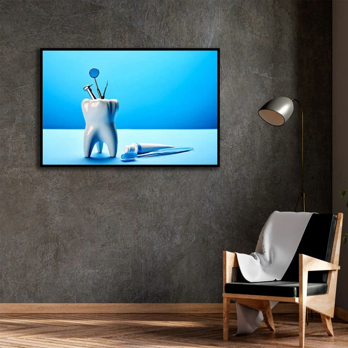 تابلو بکلیت طرح دندانپزشکی مدل B-D2101 فریم مشکی