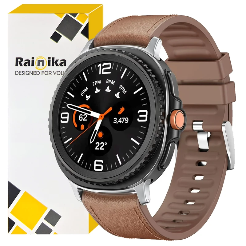 بند رینیکا مدل Leather Watch8 مناسب برای ساعت هوشمند سامسونگ Galaxy Watch 8 40mm / 44mm / 46mm Classic