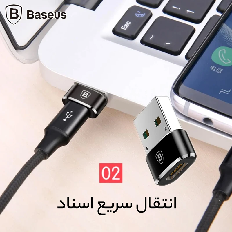 مبدل Type-C به USB باسئوس مدل CAAOTG-01 عکس شماره 12