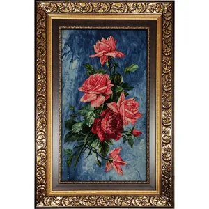 تابلو فرش دستباف مدل گل رز برجسته کد 071326