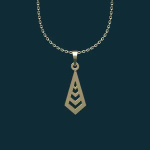 گردنبند طلا 18 عیار زنانه مدوپد مدل هندسی کد BB2-1-1012