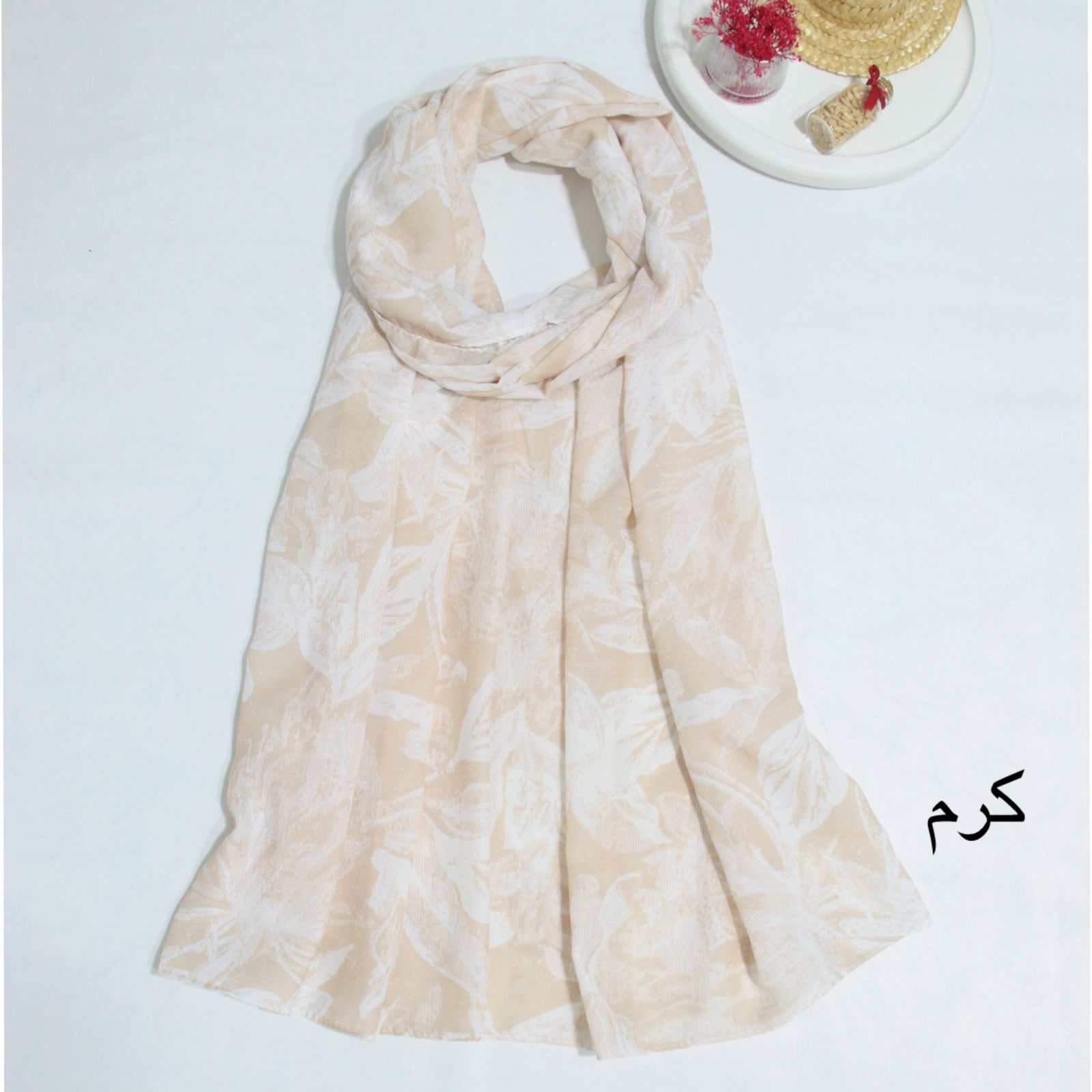 شال زنانه مدل نخی تابستانه پترن گل کد a-9010 -  - 38