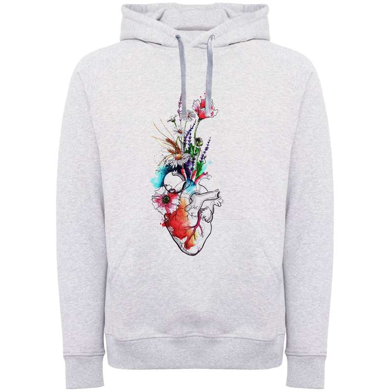 هودی زنانه مدل گل و دل