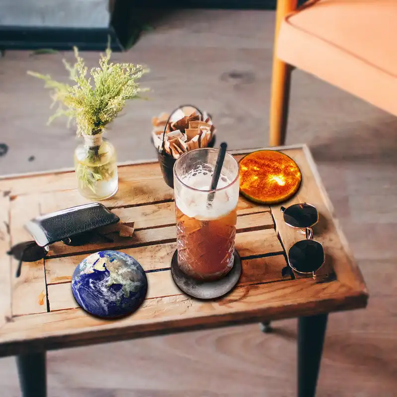 زیر لیوانی لوکسینو مدل طرح سیاره ها مجموعه 6 عددی