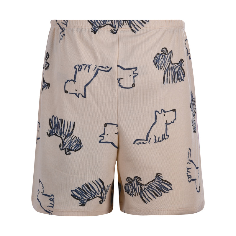 ست کراپ تی شرت و شلوارک زنانه افراتین مدل سگ مو بلند رنگ طوسی