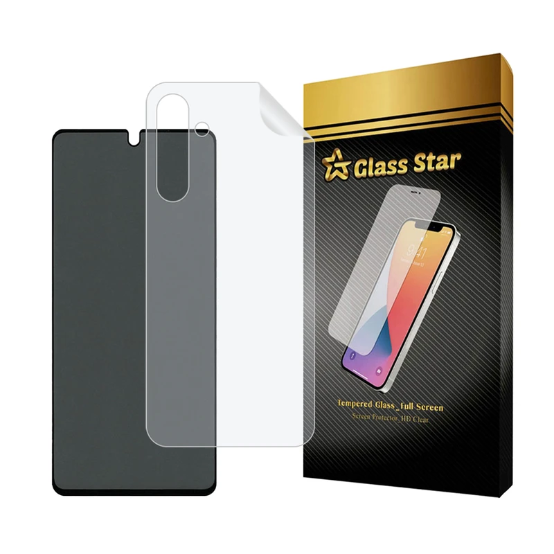 محافظ صفحه نمایش حریم شخصی گلس استار مدل FULLPRIVNANOS مناسب برای گوشی موبایل سامسونگ Galaxy S23 FE به همراه محافظ پشت گوشی