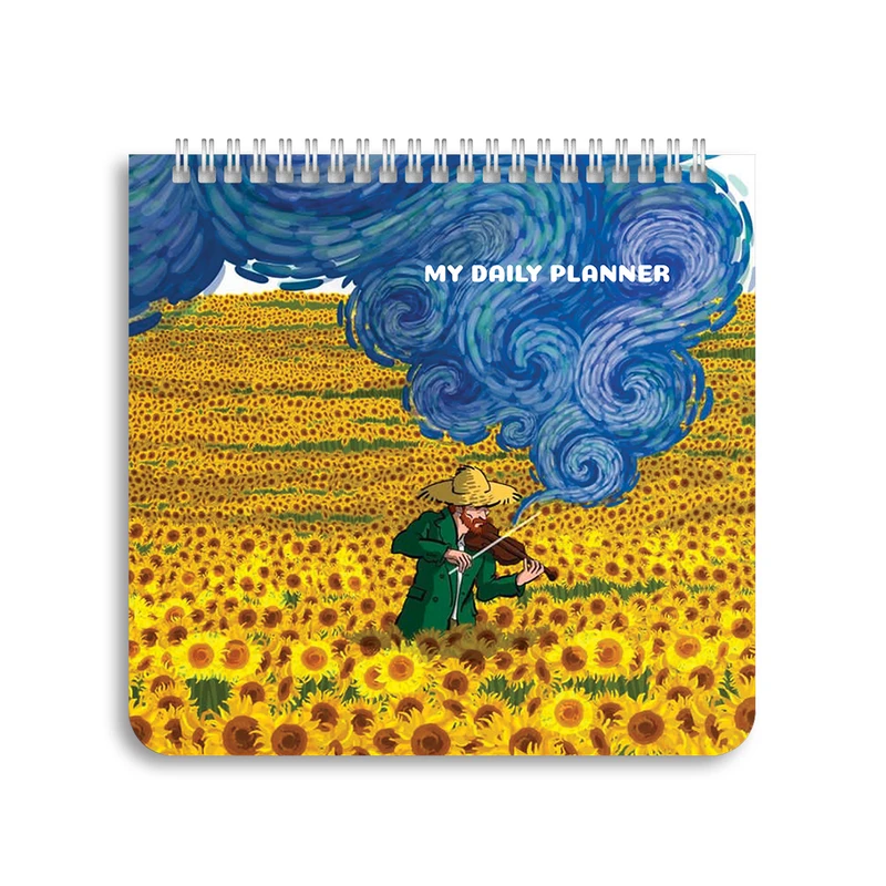 دفترچه برنامه ریزی 60 برگ پانداک طرح ونگوگ و ویولون