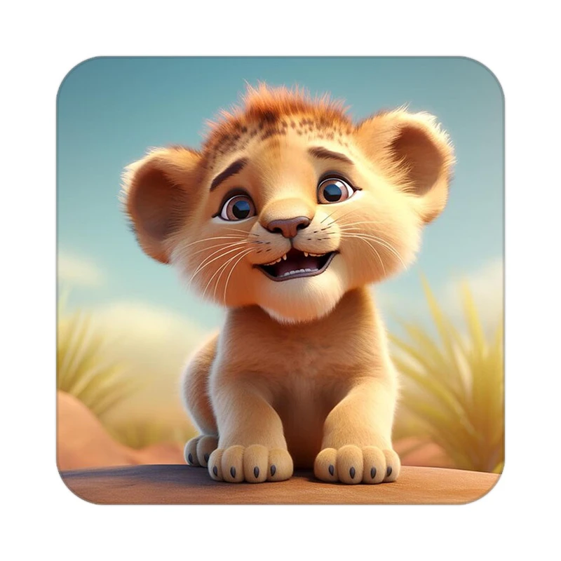 زیر لیوانی کاکتی طرح حیوانات کارتونی مدل mp27285