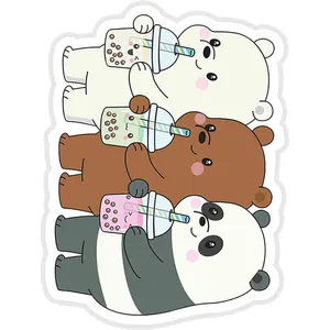 استیکر لپ تاپ طرح We Bare Bears  کد ST2016