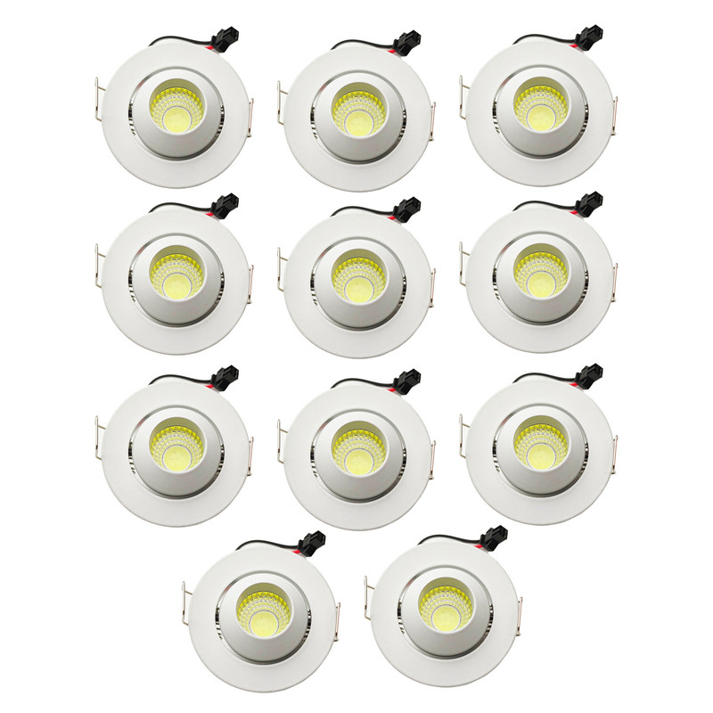  لامپ هالوژن ال ای دی 3 وات زاک مدل چشم قورباغه ای COB بسته 10 عددی
