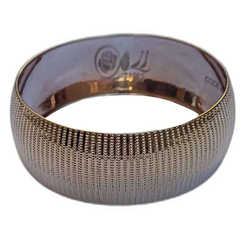 النگو طلا 18 عیار زنانه مدل تک پوش پهن رز کد 410S3 النگو طلا 18 عیار زنانه مدل تک پوش پهن رز کد 410S3