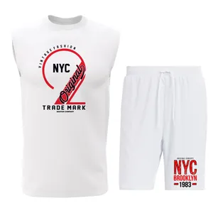 ست تاپ و شلوارک مردانه طرح نیویورک مدل N020W