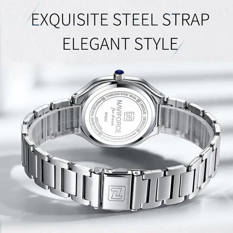 ساعت مچی عقربه ای زنانه نیوی فورس مدل NF5042SBS