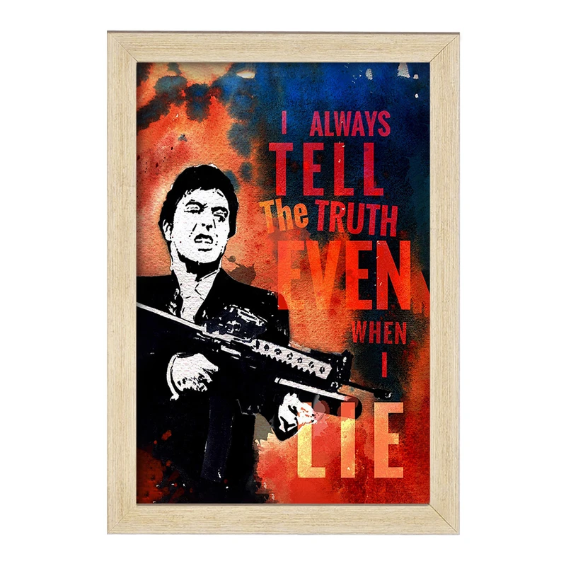 تابلو خندالو مدل صورت زخمی (The Scarface) کد F11360