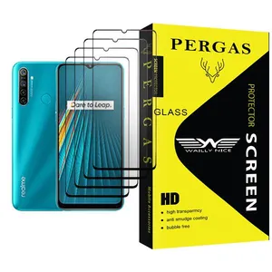 Waily Nice Pergas Glass MIX004 Screen Protector For Realme 5i Pack Of 4