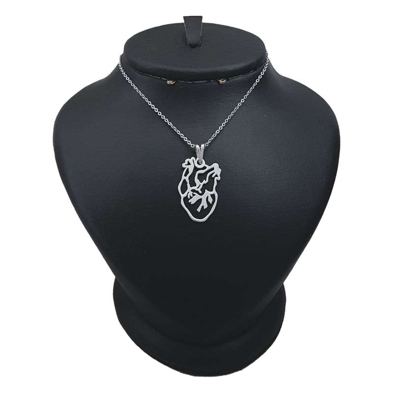 گردنبند نقره مردانه ترمه ۱ طرح قلب کد mas 00651 گردنبند نقره مردانه ترمه ۱ طرح قلب کد mas 00651