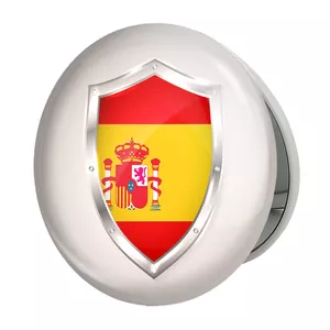 آینه جیبی خندالو طرح پرچم اسپانیا مدل تاشو کد 20671 