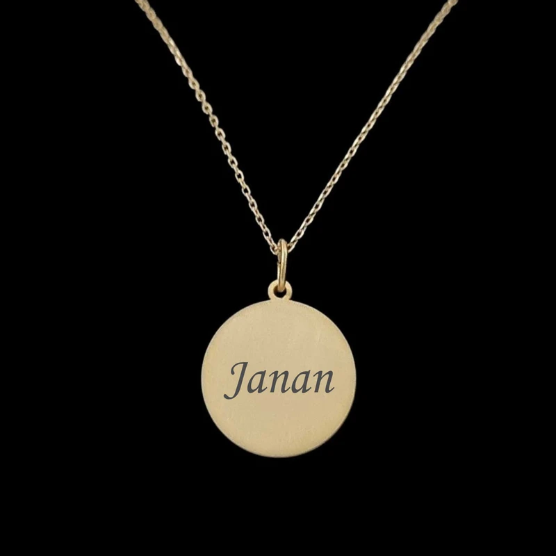 گردنبند طلا 18 عیار زنانه با زنجیر حلقه‌ای (فلامینگو) نیکان گلد مدل جانان 