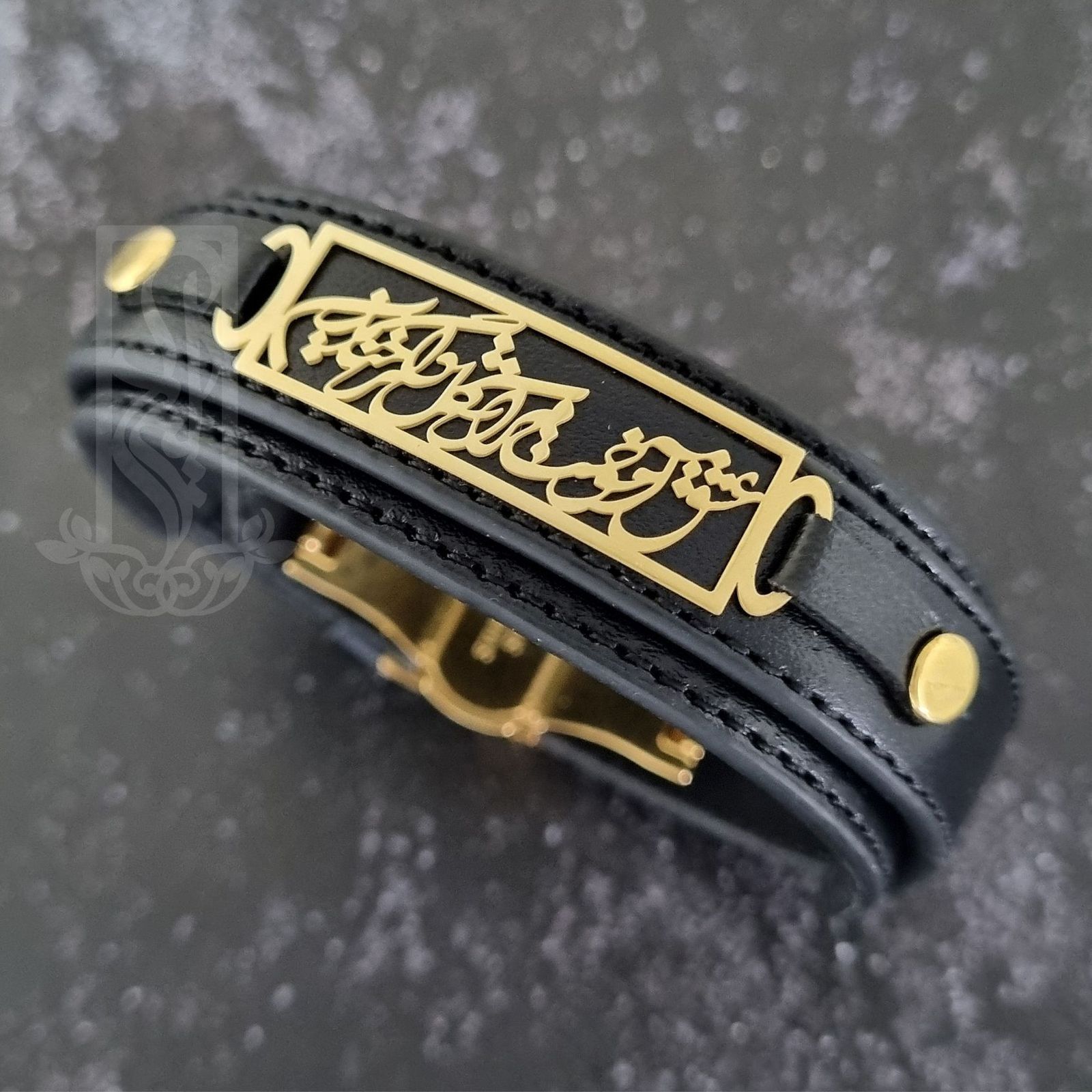 دستبند طلا 18 عیار مردانه لیردا مدل شعر عشق آموخت مرا شکل دگر خندیدن p6780 -  - 2