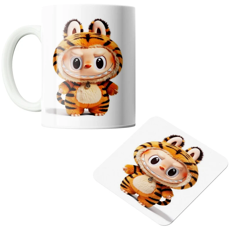 ماگ پاد آفرین مدل لبوبو کد 559 به همراه زیر لیوانی 