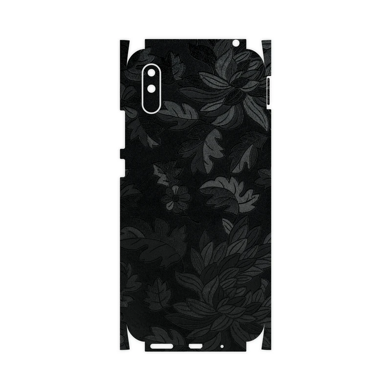 برچسب پوششی ماهوت مدل Black-Wildflower-FullSkin مناسب برای گوشی موبایل شیائومی Redmi 9A