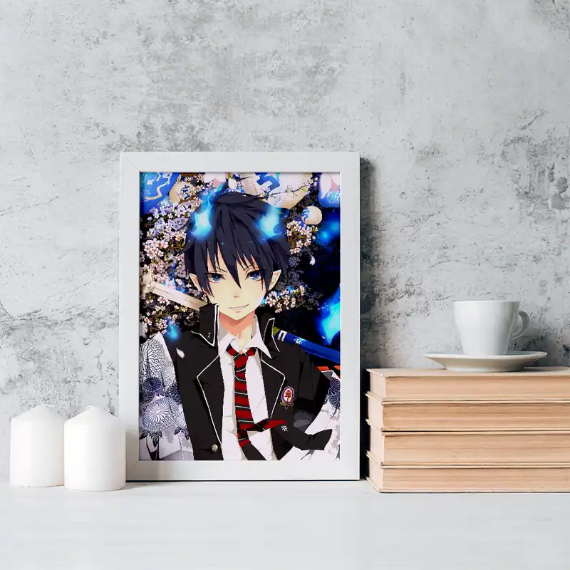 تابلو خندالو مدل یوکیو و رین انیمه جنگیر آبی کد 16365