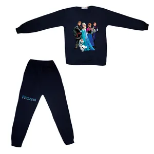 ست تی شرت آستین بلند و شلوار دخترانه مدل frozen