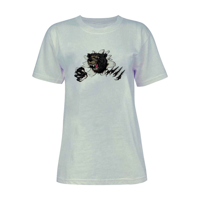 تی شرت آستین کوتاه زنانه مدل خرس کد L134 رنگ طوسی