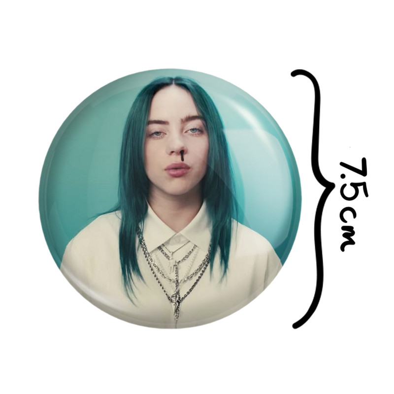 آینه جیبی خندالو طرح بیلی آیلیش Billie Eilish مدل تاشو کد 2650