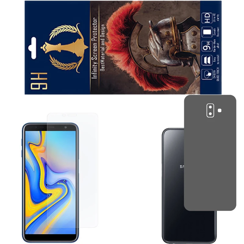 محافظ صفحه نمایش اینفینیتی مدل PRO مناسب برای گوشی موبایل سامسونگ GALAXY J6 PLUS به همراه برچسب پوششی 