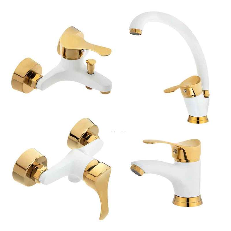 ست شیرآلات راهدانه صنعت مدل مهرسان مجموعه 4 عددی