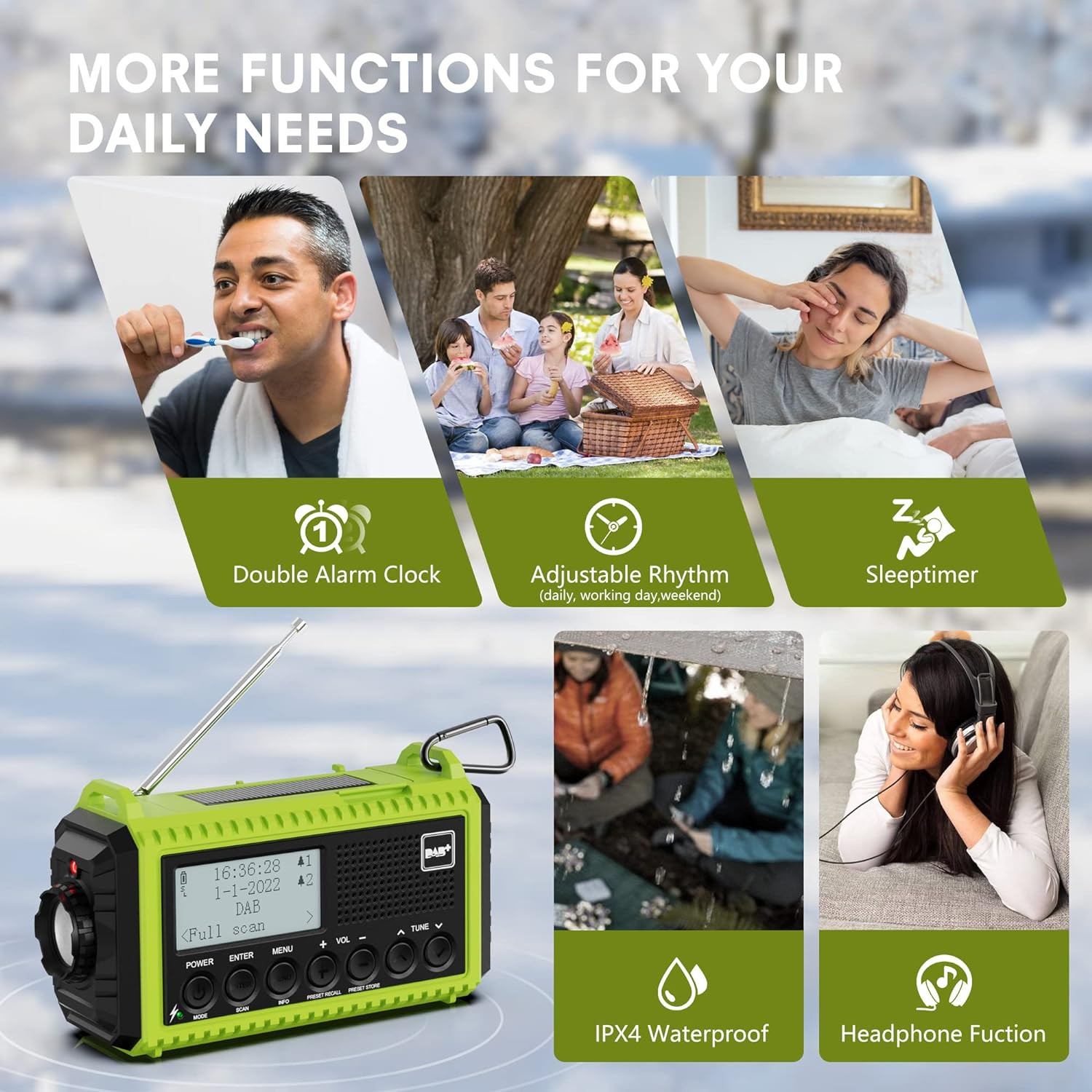 رادیو مدل کوهستانی چراغدار CR1009 PRO DAB رادیو مدل کوهستانی چراغدار CR1009 PRO DAB